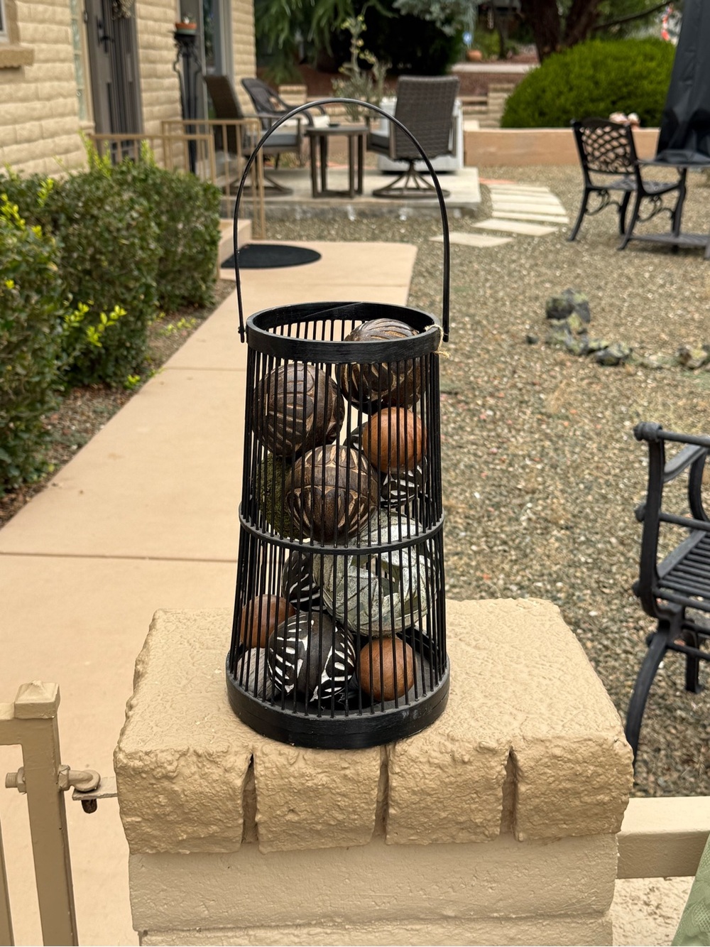 Enchanted Black Wooden Lantern Vessel